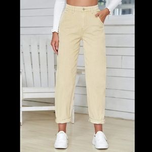 Cream Corduroy Pants